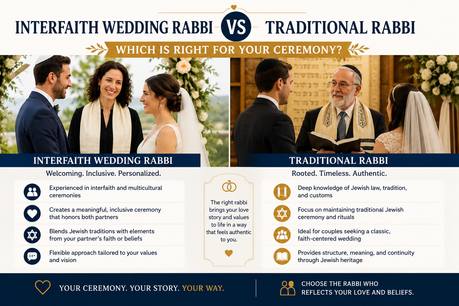 Interfaith Wedding Rabbi vs Traditional Rabbi: Which Is Right for Your Ceremony?